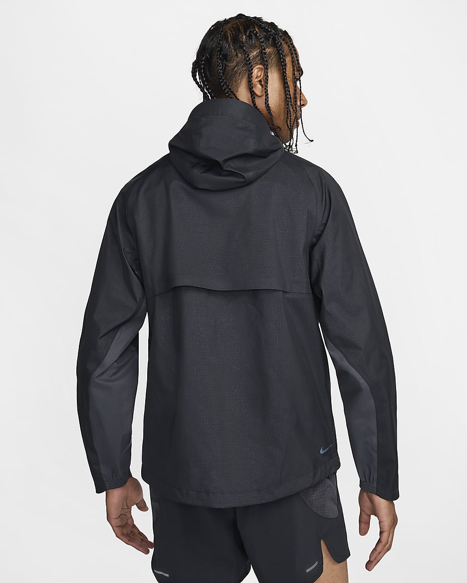 Nike running jacket black sale